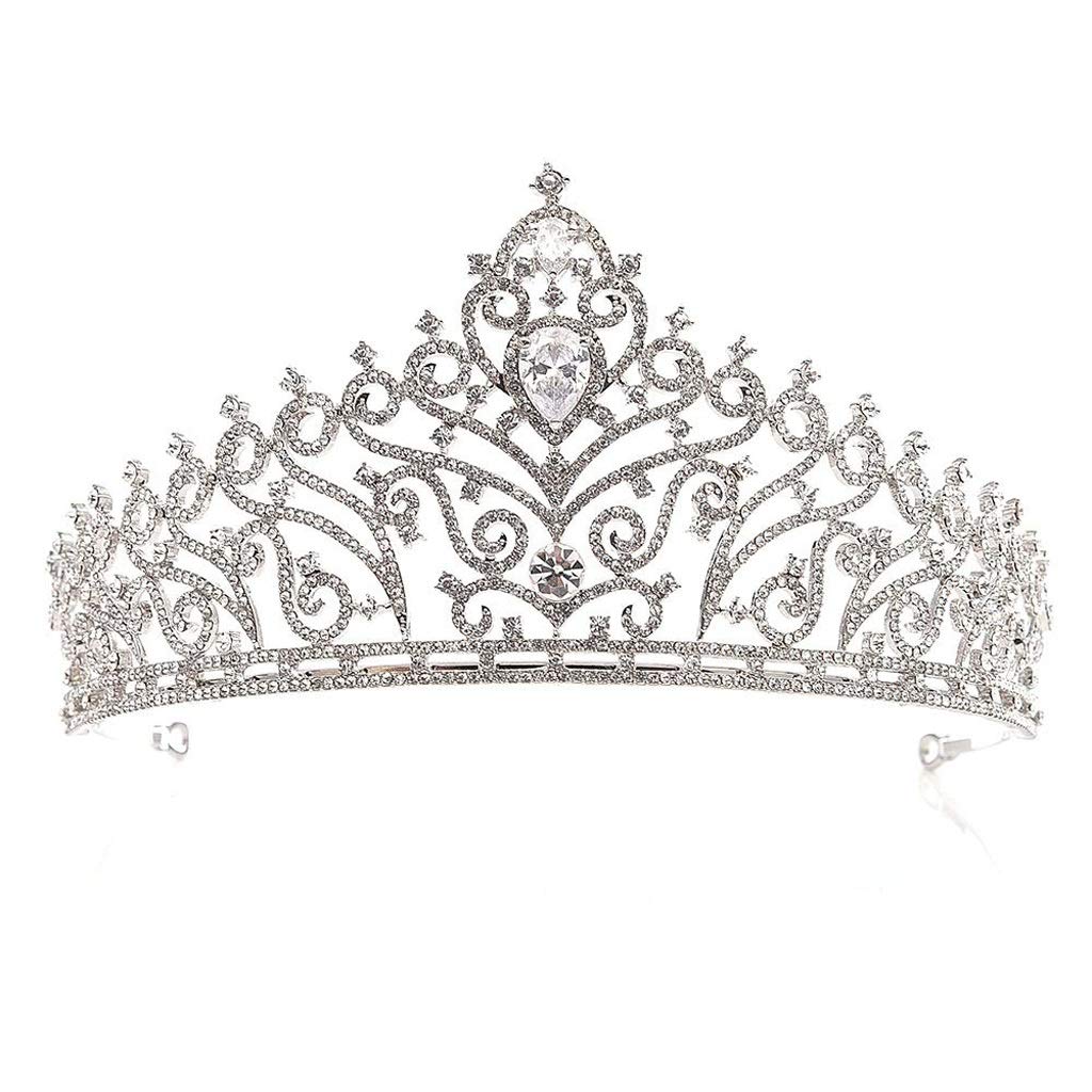 Tiara, korona ozdoba na głowę akcesoria do włosów dekoracja odpowiednia dla kobiet dziewcząt panny młodej druhny księżniczki urodziny wesele piękno impreza