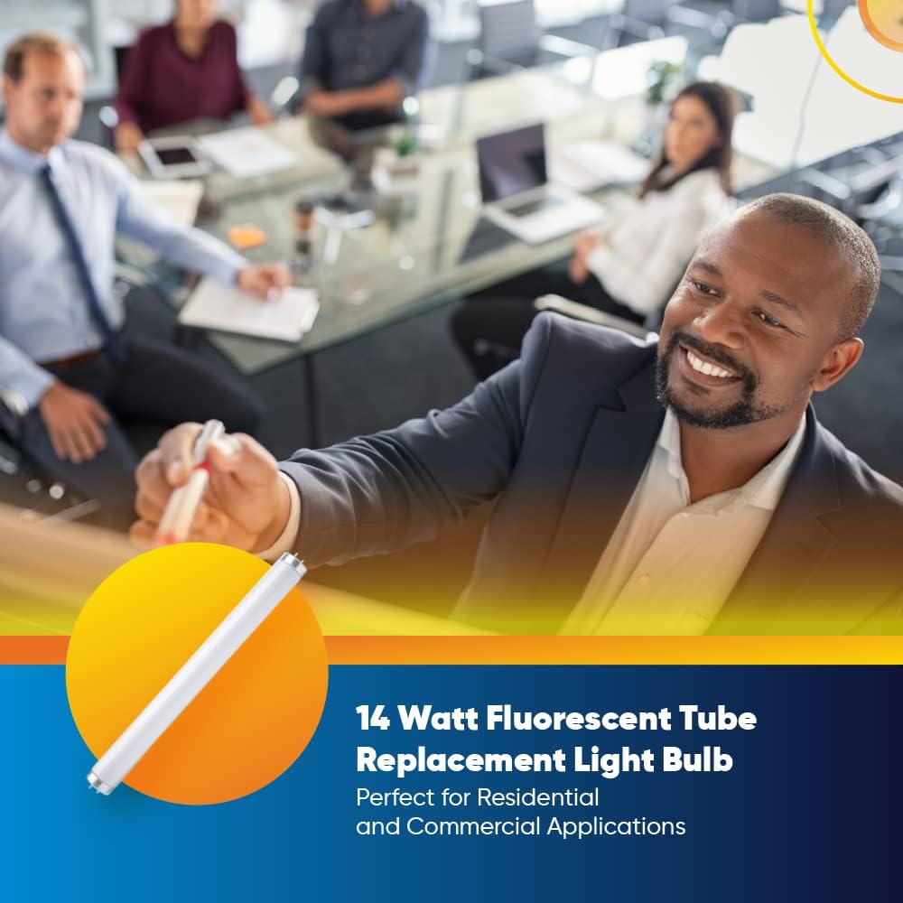 Technical Precision Replacement for Philips F14T12/CW Light Bulb (Pack of 2)