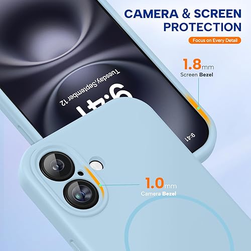 Miniatura 1504 de Miracase - Funda diseñada para iPhone 11 con protector de pantalla, funda de goma de silicona líquida, protección total contra caídas y a prueba