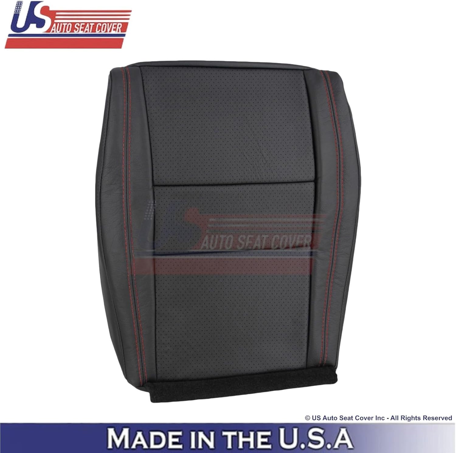 US Auto Seat Cover 2014-2025 fits Dodge Durango RT Genuine Leather Replacement Seat Covers Black