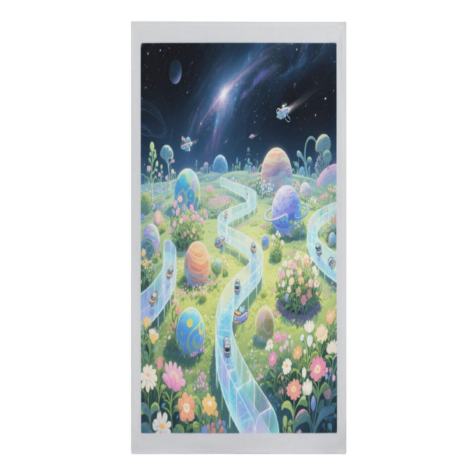 Fekiloot Men's Style Interstellar Garden Large Beach Towel, Travel Towel For Adults Wo, Pool Towels For Beach, Camping, Swim Pool, Gym, Sports& Yoga 61.4"X30.3"