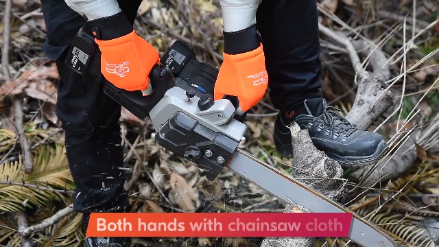 Vgo Chainsaw Protection Gloves - 12-Layer Cut Resistance On Left Hand, Cow Leather, Touchscreen Tips