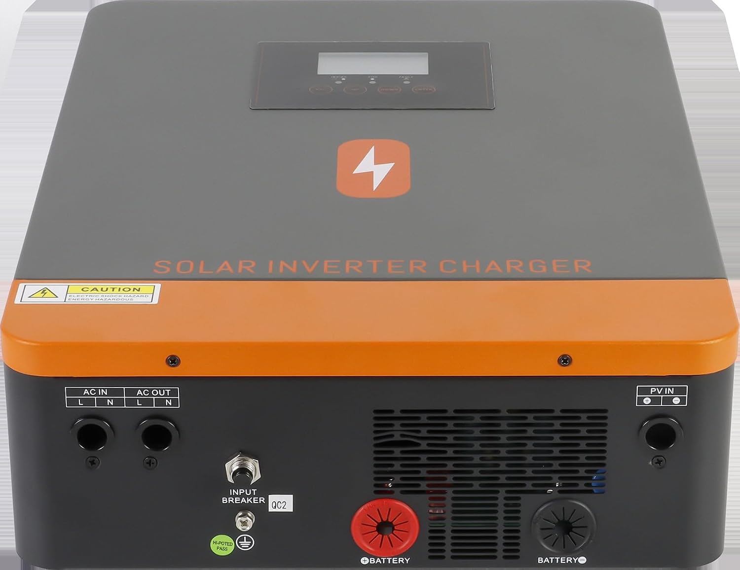 Rear Panel Connections of ZQFEE Hybrid Solar Inverter