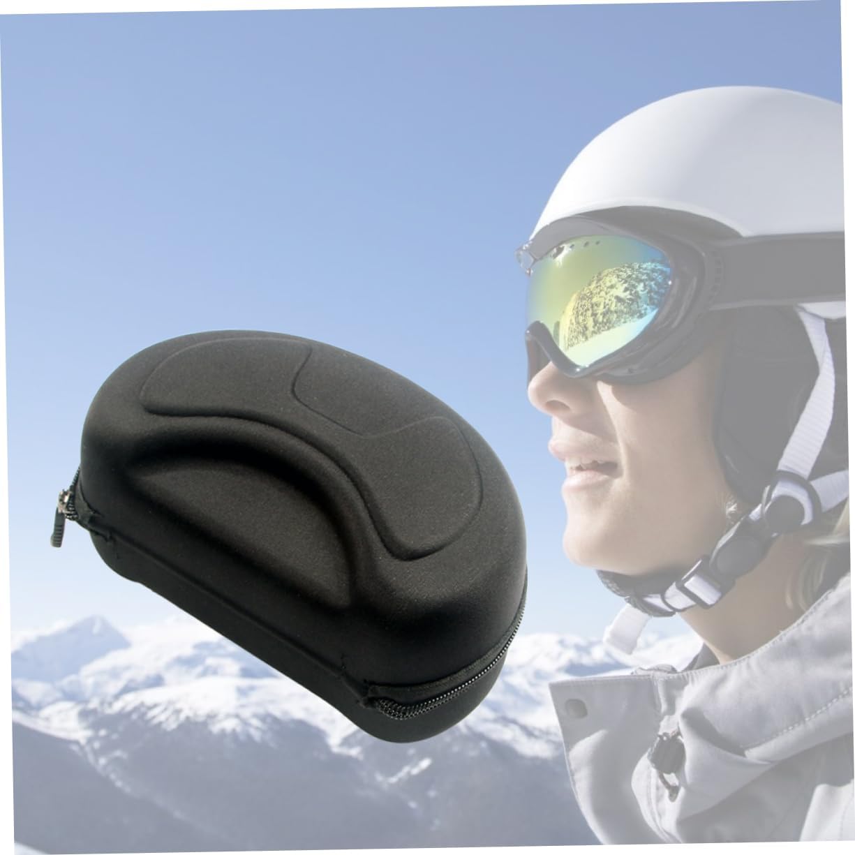 Didiseaon 2pcs Box Ski Goggles Box Large Storage Case Eva Material Zipper Closure Snowboard Goggles Storage