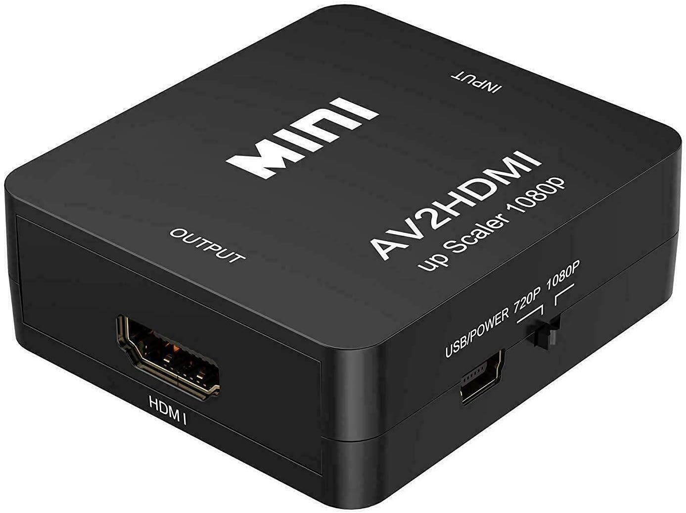 AV to HDMI Converter, RCA to HDMI, BD&M 1080P Mini RCA Composite CVBS Video Audio Converter Adapter Support PAL/NTSC for TV/PC/ PS3/ STB/Xbox VHS/VCR/Blue-Ray DVD Players - Black : Electronics