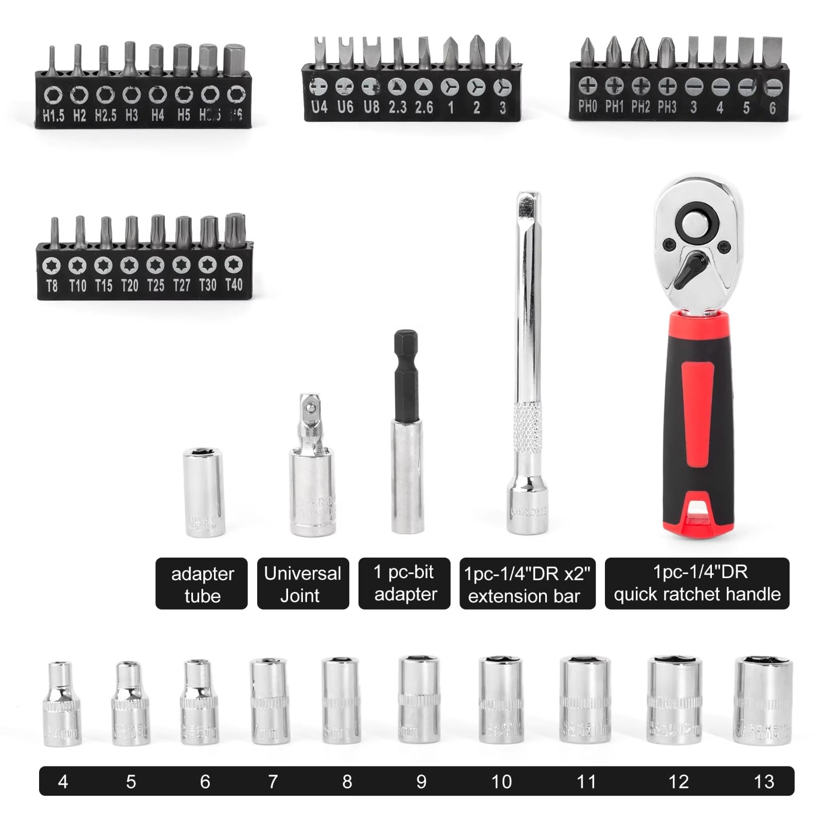 Maletín herramientas multiusos Juego llave dinamométrica trinquete brocas magnéticas kits de herramientas de cabeza herramienta de reparación de automóviles para el hogar