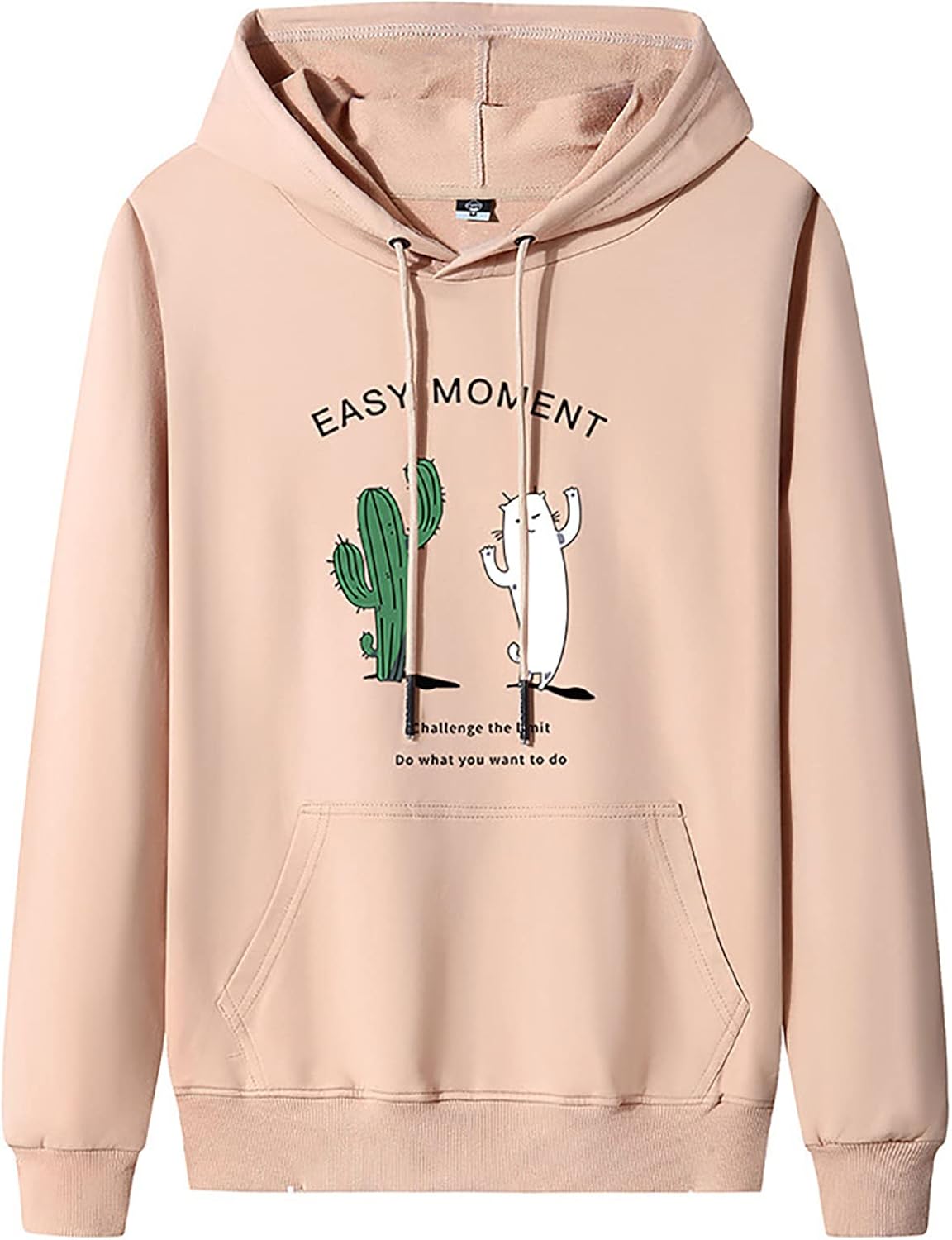 Supfans パーカー レディース 秋 大きいサイズ プルオーバー 綿95 原宿風 淡色 無地 漫画 イラスト スウェット 春 フード付きトレーナー 買い物