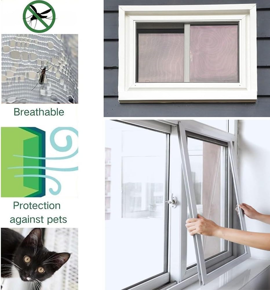 Basement Windows with Screen, Shed Windows Replacement, 31x12in 32x13in 39x22in Household Slider Window for Shed, Chicken Coop Playhouse Household Garage Barn(White,32" x 13")