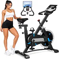 Bicicleta Ergométrica Spinning Ajustável Roda de Inércia 15 kg Profissional Suporta 120kg Academia Residencial Cardio Fitness Design Moderno Alta Performance - CIRCUS