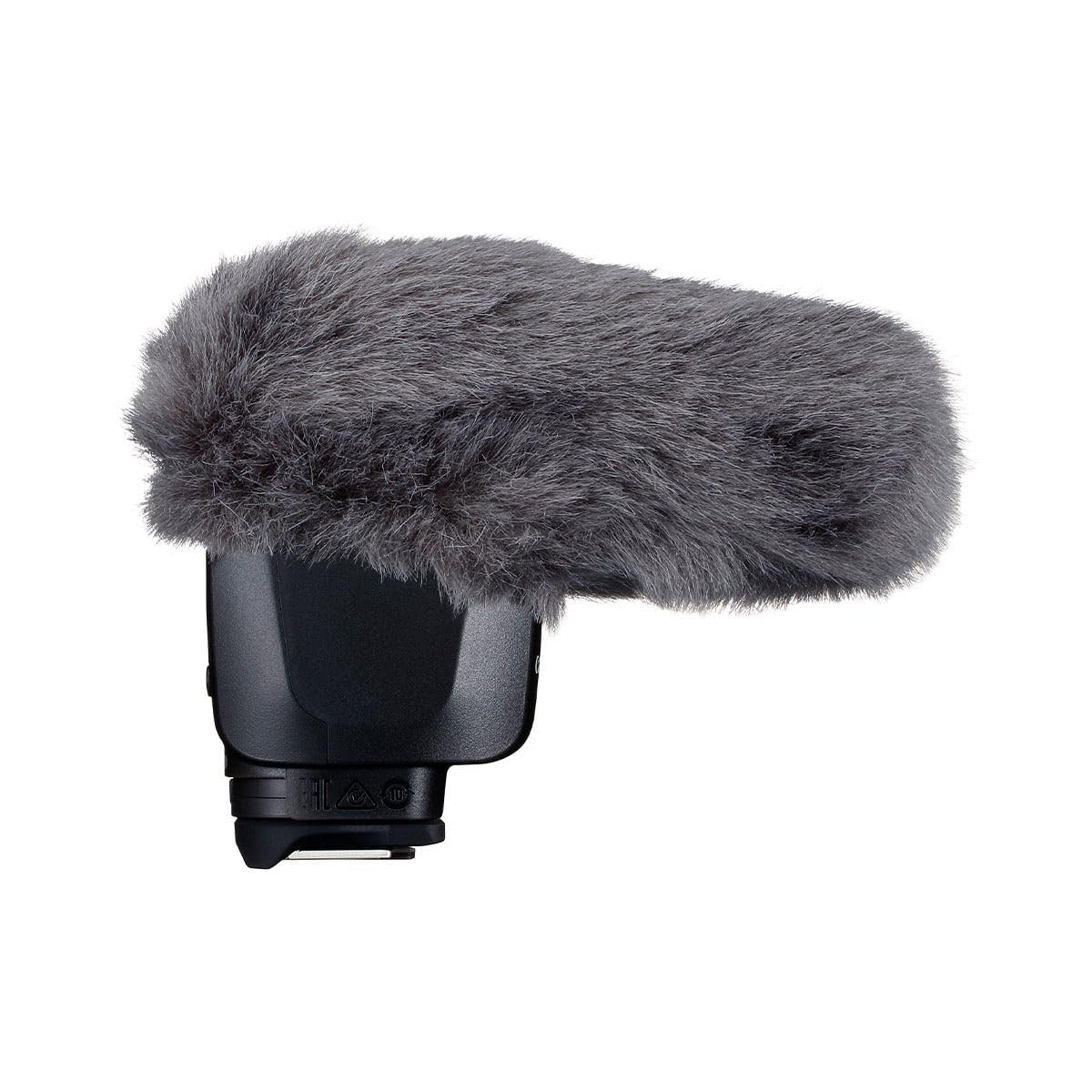Canon Stereo Richtmikrofon DM-E1D Video Mikrofon Vlogger Filme Microphone kabellos (Digitale Tonausgabe, Windfilter, Shotgun Modus, Microfon kompatibel mit EOS R3 Kamera) schwarz