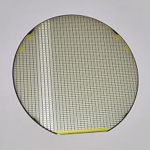 Non-Functional Silicon Wafer IC Chip Sample, 612 Inch Semiconductor CMOS Wafer for Research, STEM Education, and CPU Circuit Structure Display 6" Off-White with Bracket