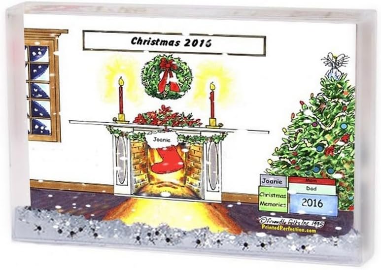 PrintedPerfection.com Personalized Christmas Stocking - 1 Snow Globe Frame Gift
