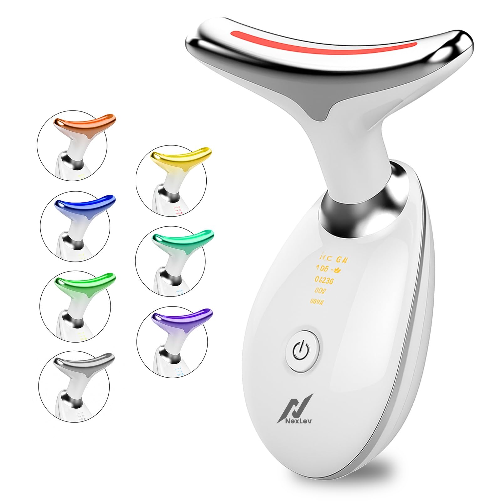 Skin Lift Device | 7 Color LED | Face & Neck Skin Lifting| 3 Massage Modes| Face Sculpting Tool |Micro-currents to reduce Wrinkles| Hot Compress | Rechargeable| Type-C| 180 Min Use| Glow+ LE-04