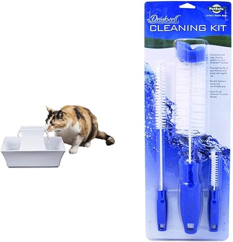 PetSafe Paquete de fuente y kit de limpieza para mascotas Drinkwell Pagoda
