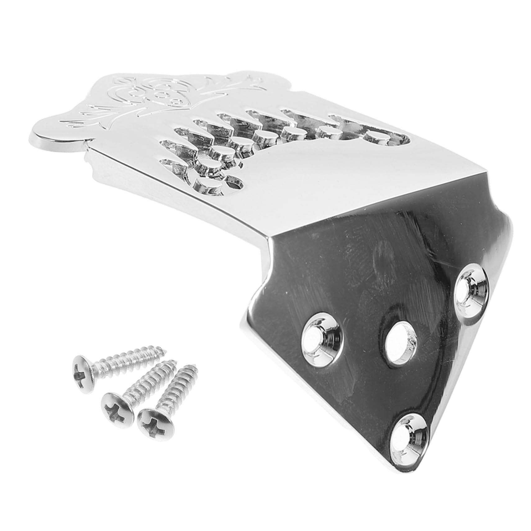 Toddmomy 1 Set Drawing Board Mandolin Accessories Bridge Tailpiece Acoustic Replacement Parts Guitar Tailpiece Silver Metal