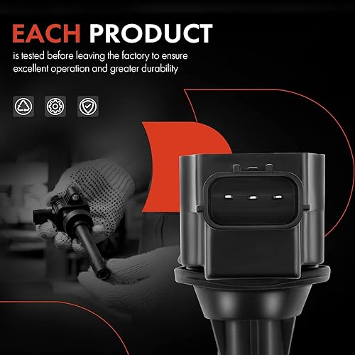 Miniatura 6 de A-Premium Paquete de bobinas de encendido del motor compatible con Nissan Altima 2002-2006, Sentra 2002-2006, X-Trail 2002-2007 2010-2013, L4 2.5L,