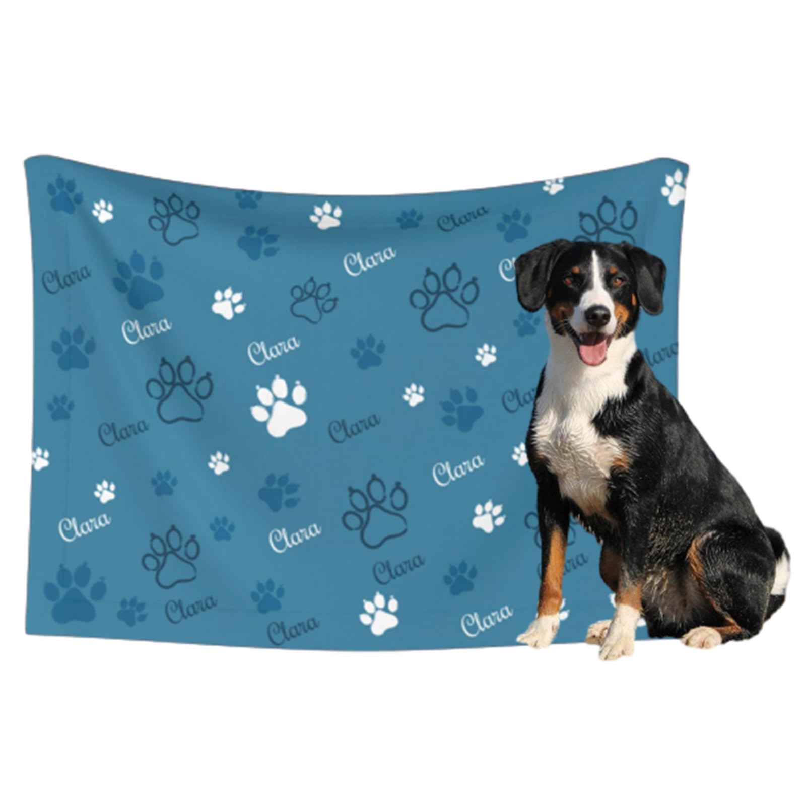 Naispanda Personalised Dog Blanket Custom Pet Blanket with Name Personalized Gifts for Puppy Dog Cat Custom Blanket Pet Lover Gifts Custom Pet Loss Gifts Pet Memorial Gift