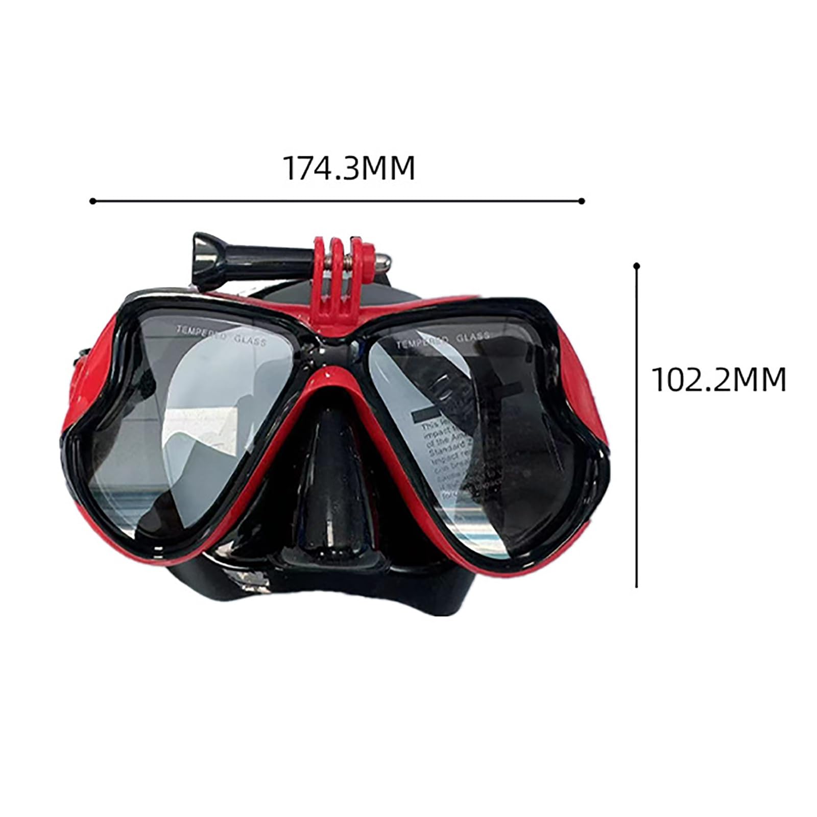 Maschere Subacquee Snorkeling con supporto for fotocamera Maschera for snorkeling in apnea per L'uso Quotidiano