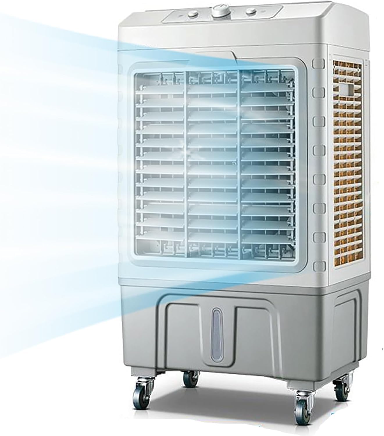 JKJZSALJ Portable Air Cooler,Evaporative Air Conditioner With Oscillating Louvres,Adjustable Wind Speeds,Lightweight,Low Noise For Indoor And Outdoor Use,60L