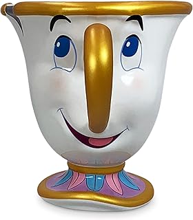 Disney Store Tasse Zip, La Belle et la Bête, 444 ml, tasse en grès entièrement sculptée avec accents dorés et finition brillante