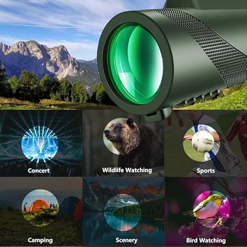 image for ASxmhGo 80x100 High Power Monocular Telescope for Smartphone with Trip