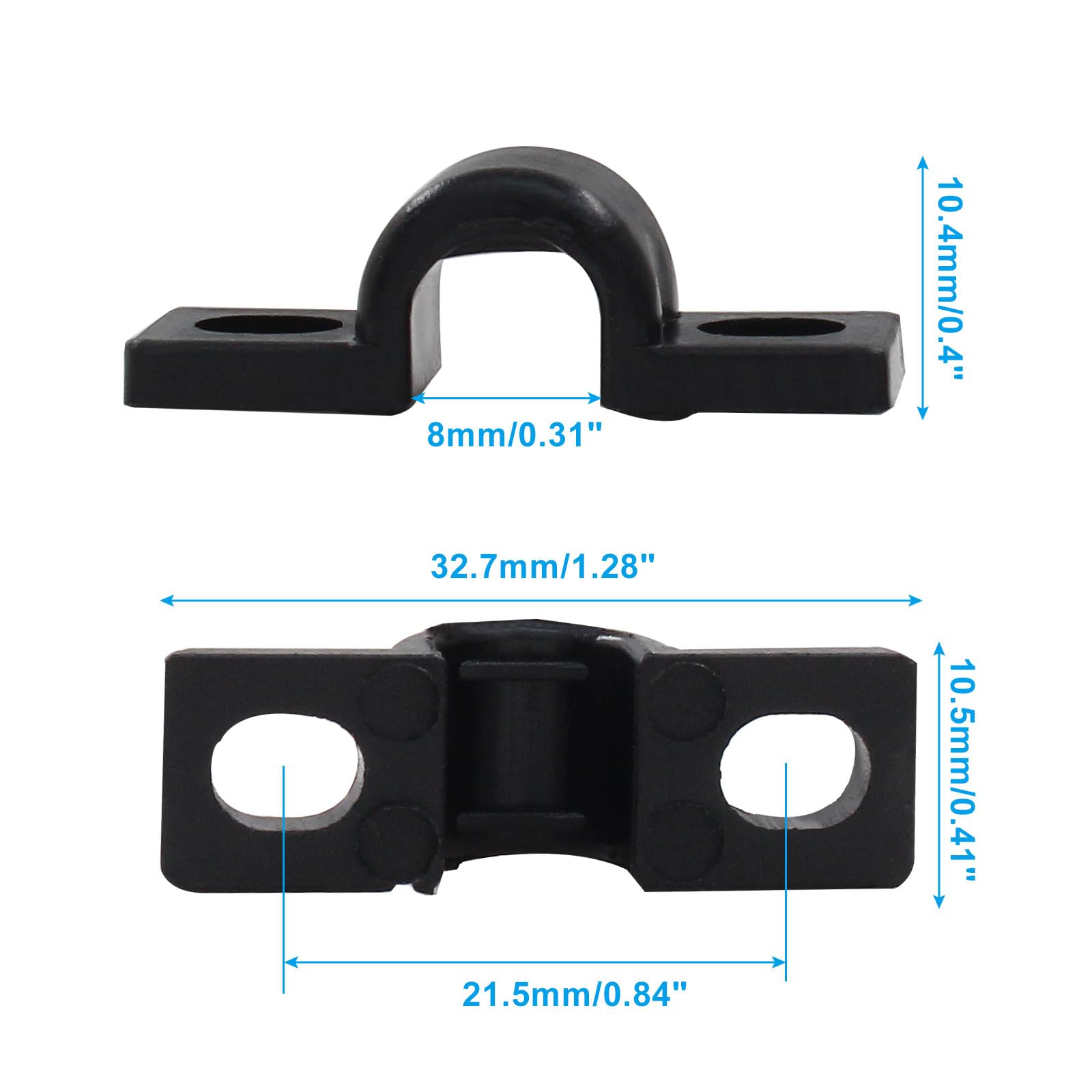 Black Wire Shelf Clips - 12 Pack -2