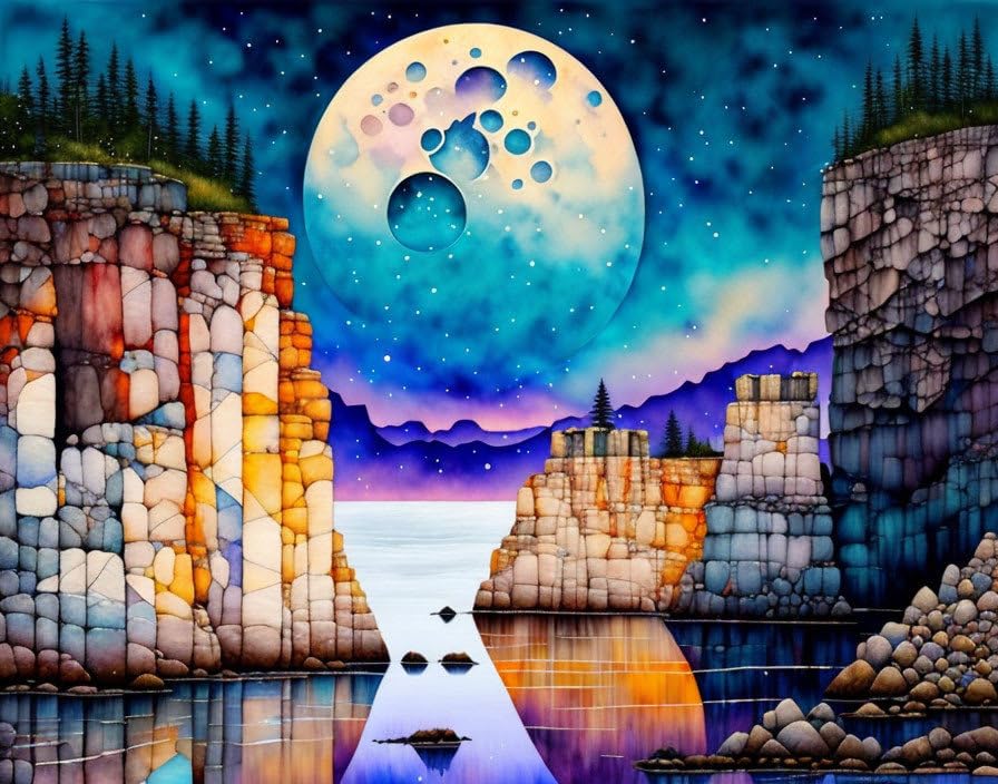 Poster Rock Quarry solution design pour habiller un grand mur vide