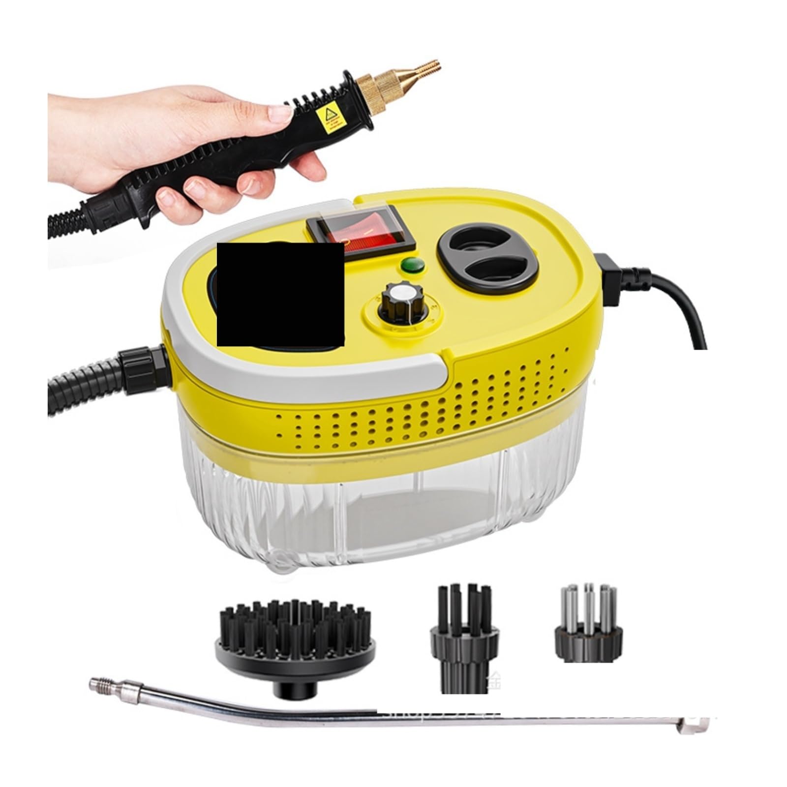 NGTFDCP Handheld Steam Cleaner, Kitchen High Pressure Steam Cleaner Household Multifunctional Cleaning Tool for Home, Car, Floor(Yellow)