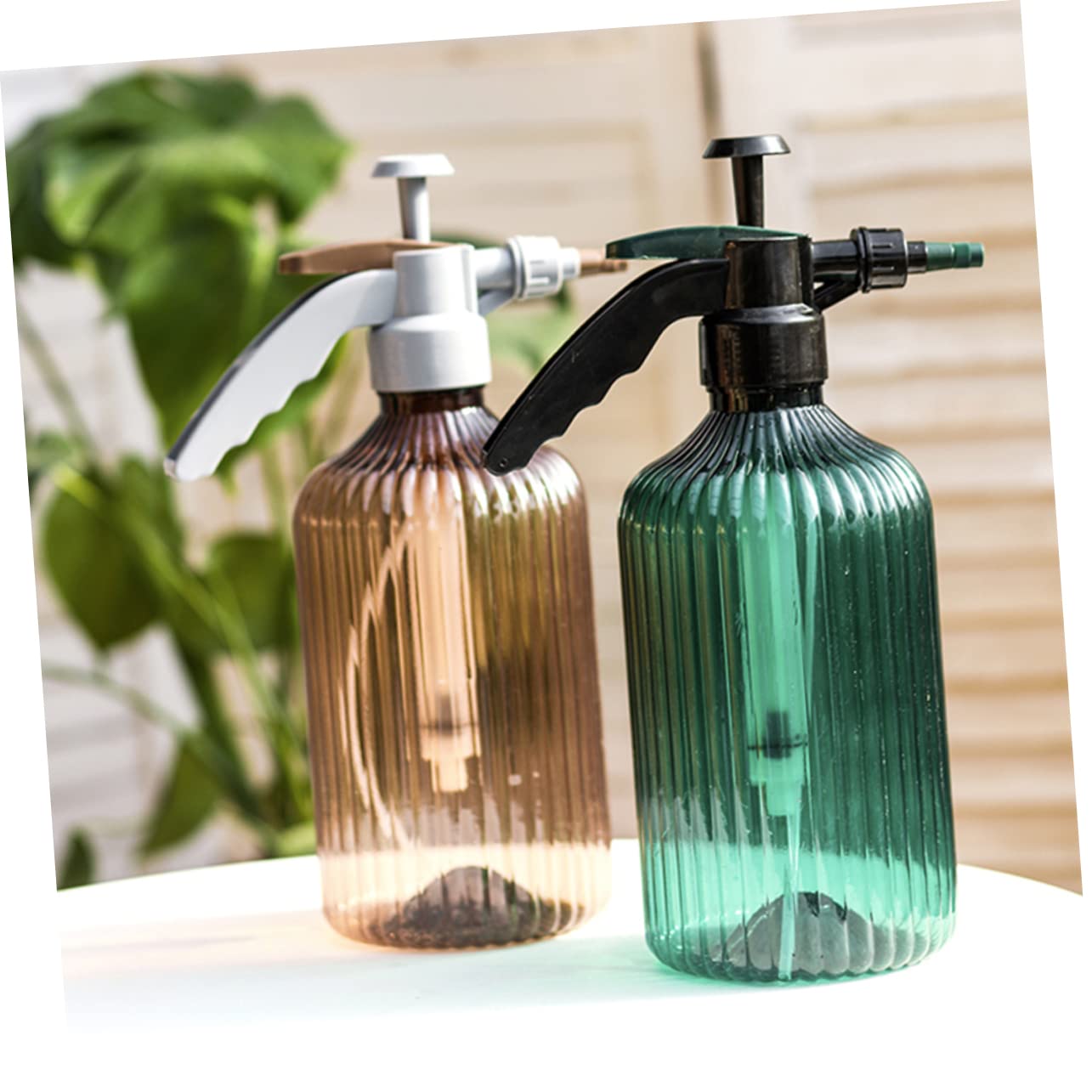 INOOMP 2stücke Handdruck Sprühflasche Für Pflanzenbewässerung Multifunktionale Gießkanne Für Und Garten Design Dunkelbraun Für Salon Und Dorm