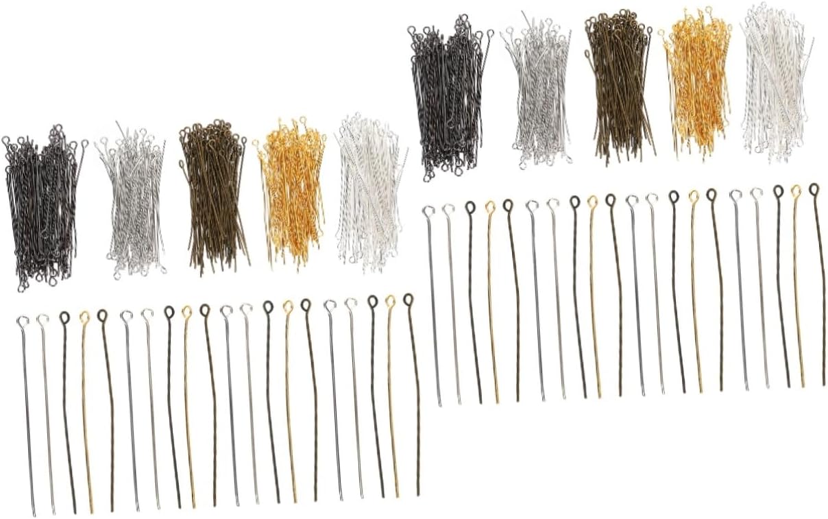 STOBOK 1000pcs Metal for Jewelry Making for Earrings Bracelets Pendants and More for Craft Projects Mixed Colors