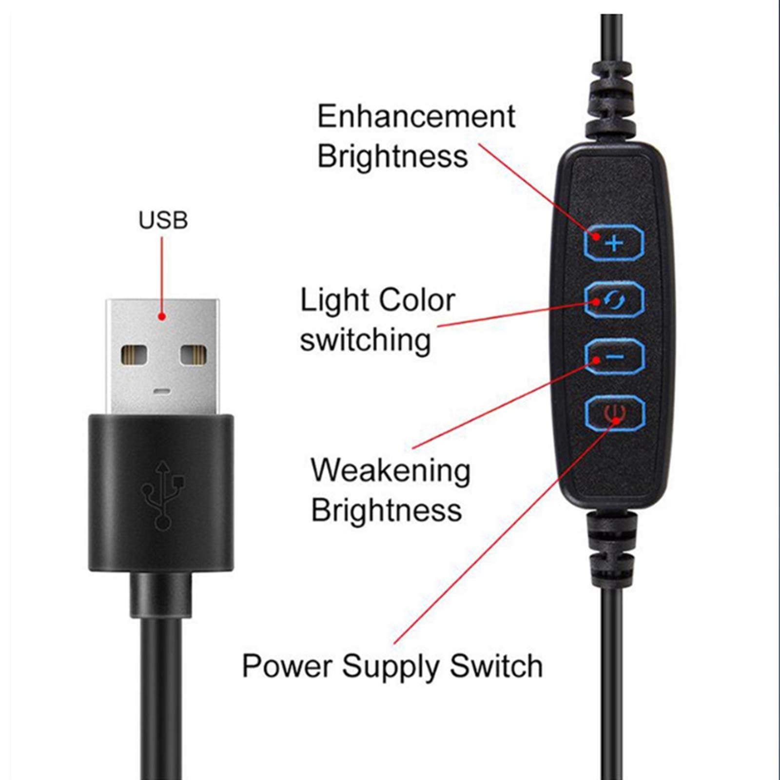 10" Luce LED Anello Treppiedi Lampada Anulare Regolabile 3 Modalità Colore 10 Luminosità con Treppiede da 160cm per Youtube, tik tok, Trucco, Fotografia