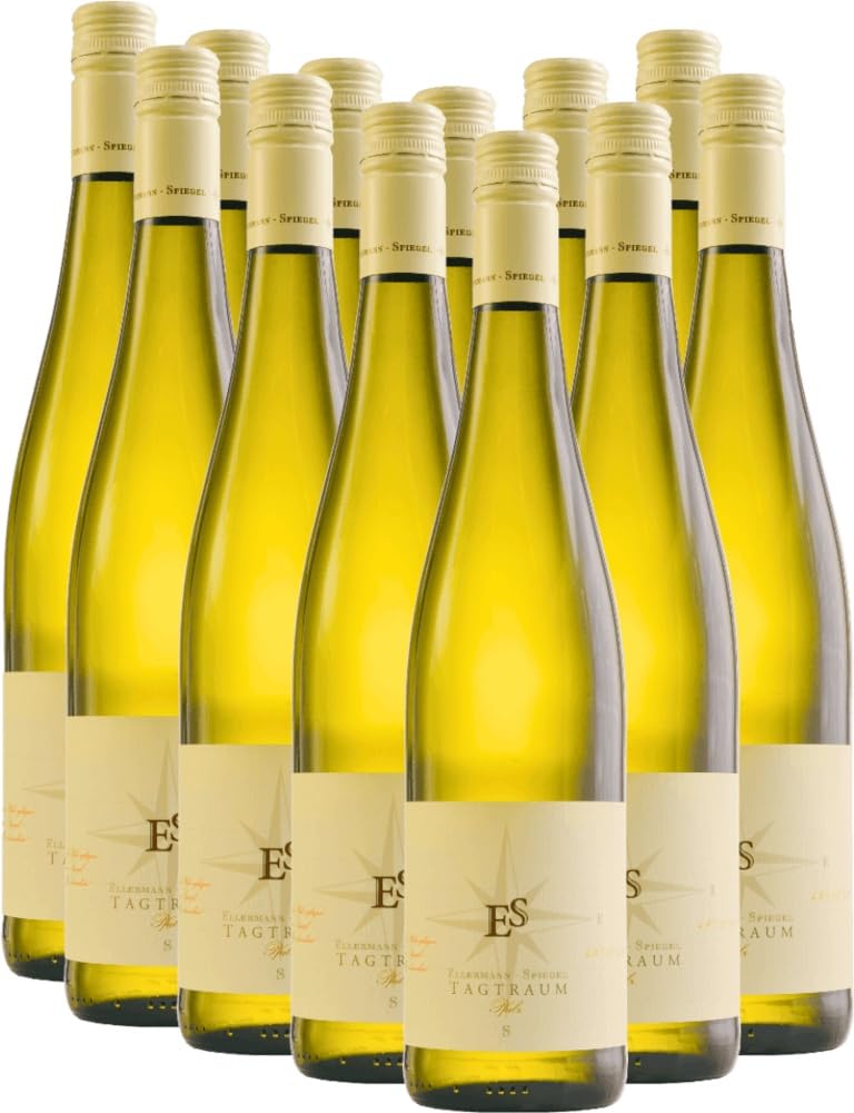 Tagtraum von Ellermann-Spiegel Weißwein 12 x 0,75l VINELLO - 12er - Weinpaket inkl. kostenlosem VINELLO.weinausgießer