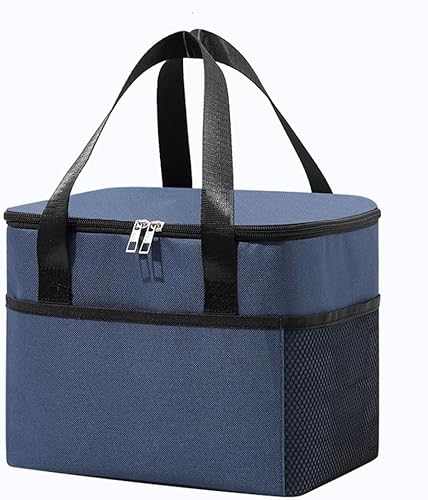 Lonchera para mujeres y hombres, bolsa de almuerzo aislada con contenedor enfriador de gran capacidad y bolsillo de malla para trabajo, oficina,