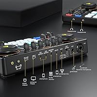 Vista 7 de MAONO Kit de Equipo de Podcast Interfaz de Audio de 10 Canales y Micrófono Dinámico XLR MaonoCaster con Preamplificador Profesional, 48V, Bluetooth