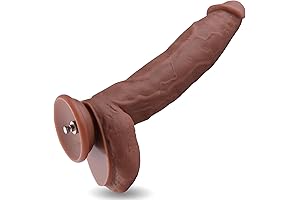 Hismith 11.6" KlicLok Dildo: Coffee, an Ultra-Soft Silicone Cock with 9.45" Insertable Length