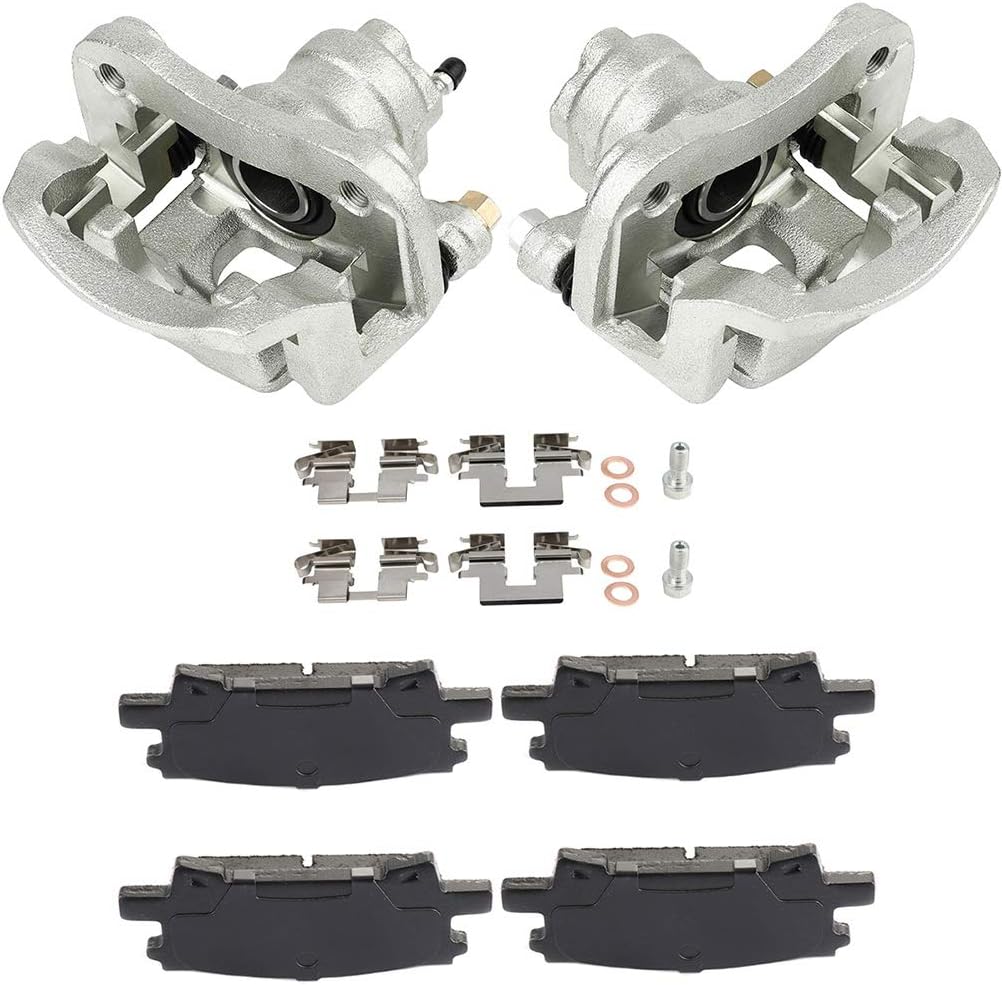 SCITOO Rear Brake Calipers With Bracket & Brake Pads 19B2905 19B2904 D996 Fit For Lexus RX330 2004-2006 / RX350 2007-2009 / RX400h 2006-2008,For Toyota For Highlander 2004-2007