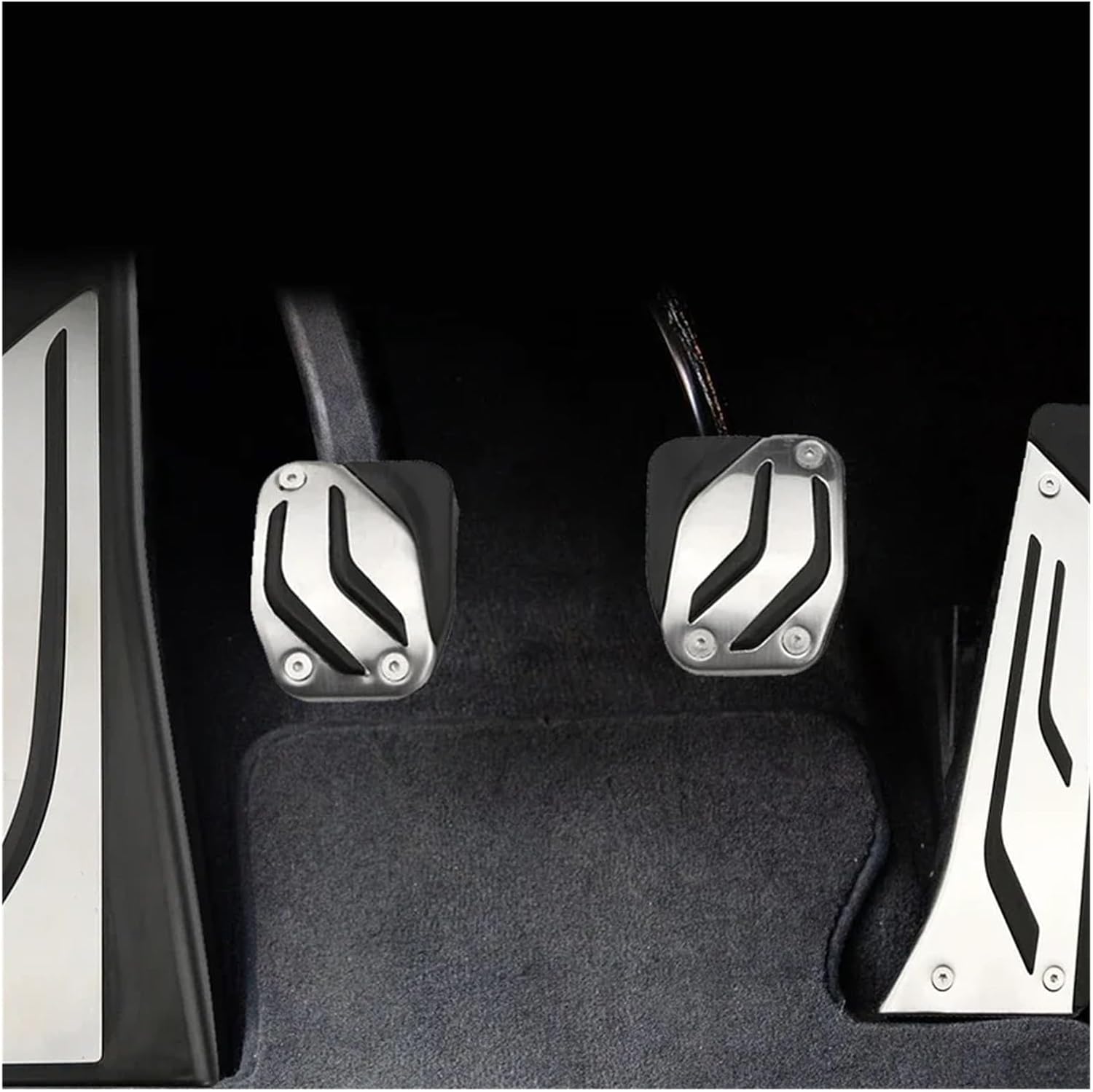 Car Pedal Pads At Mt Car Pedals Compatible For BMW 5 6 7 Series E65 E67 E68 F01 F02 F10 F11 F07 F12 LHD Gas Brake Clutch Rest Pedal Pad Cover Accessories(MT With Rest)