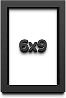 Vista 1 de Marco de caja de sombra de 6 x 9 pulgadas, color negro, marco de exhibición de madera maciza de 1 pulgada de profundidad, plexiglás acrílico