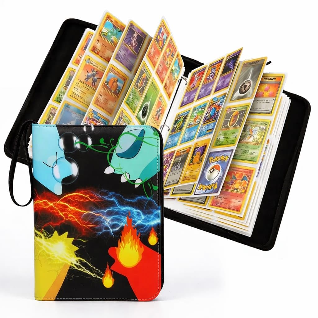 Álbum de Cartas Coleccionables con Capacidad de 1080 Cartas y 60 Páginas - Carpeta con Fundas - Álbum para Cartas (Trading Card Game y Juegos de Cartas Coleccionables)