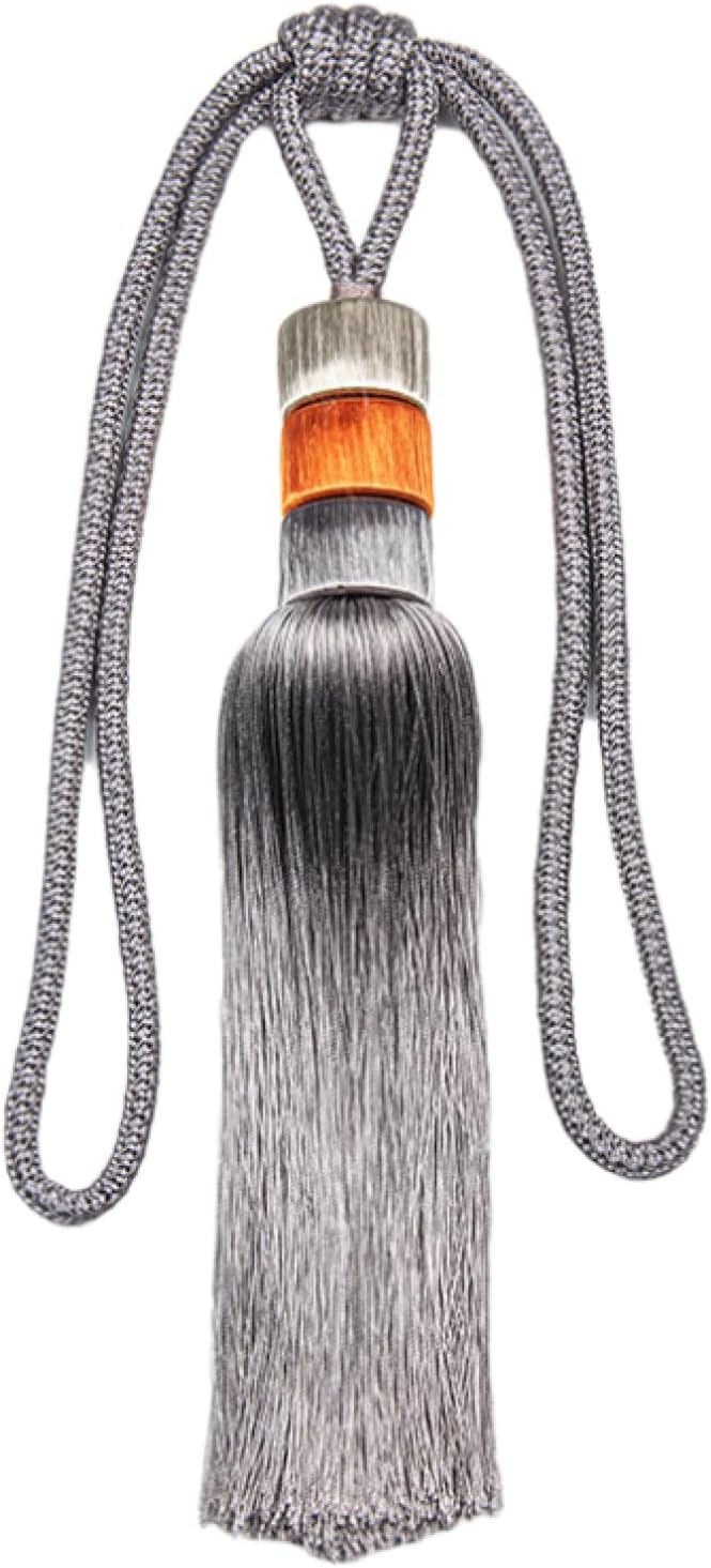 Curtain Ties 2 Pieces of Three Color Cylindrical Ball Curtain Hanging Ball Strap Tassel Curtain Hanging Ball Curtain Accessories Camel Color (Dark Gray)