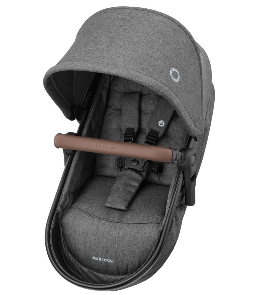 Maxi-Cosi Zelia S Trio Poussette 3 en 1, 0-4 Ans, 22 kg, Pliable, Compacte, CabrioFix S i-Size, Sac à Langer, Gris Foncé