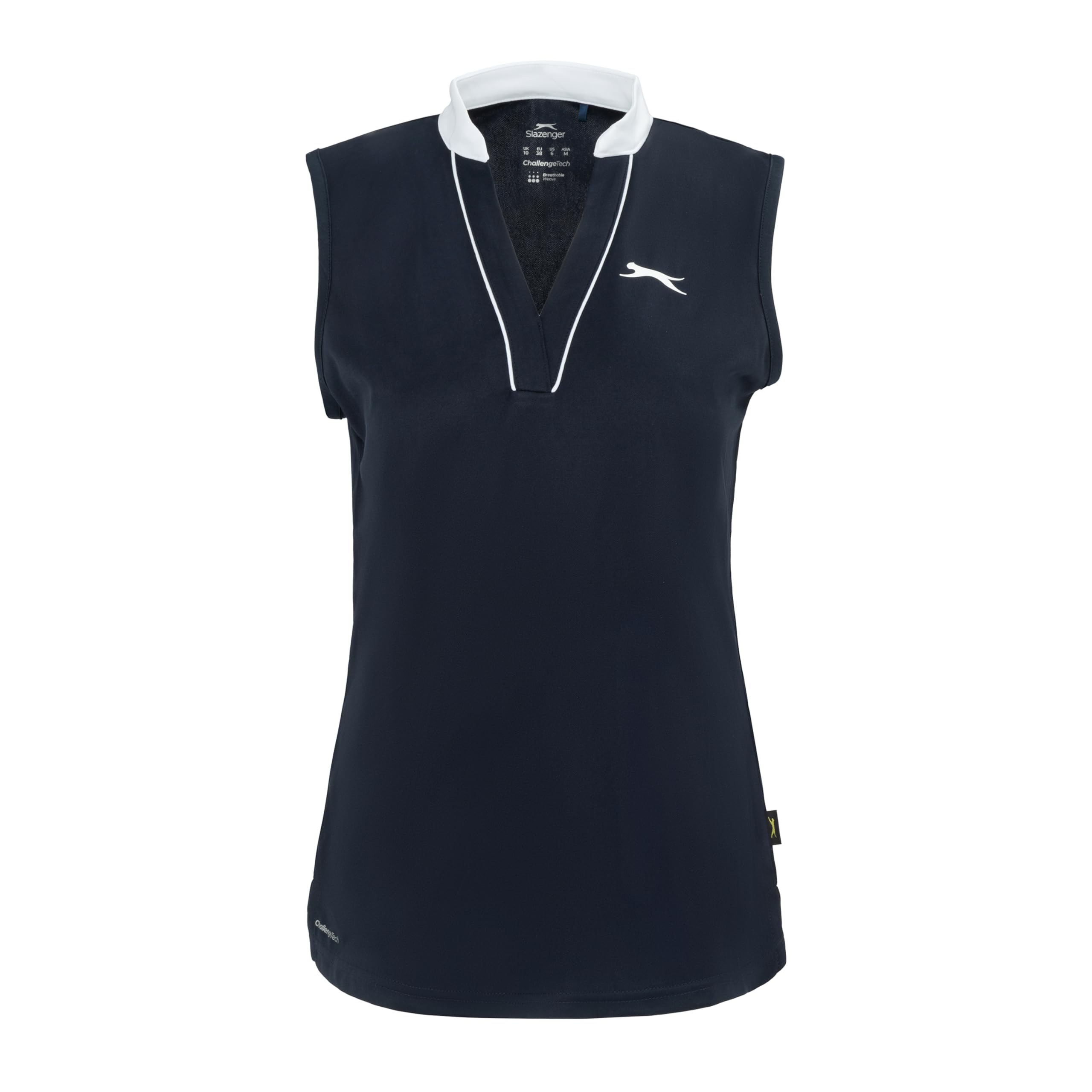 Slazenger Womens Sleeveless Polo Shirt (14) Navy