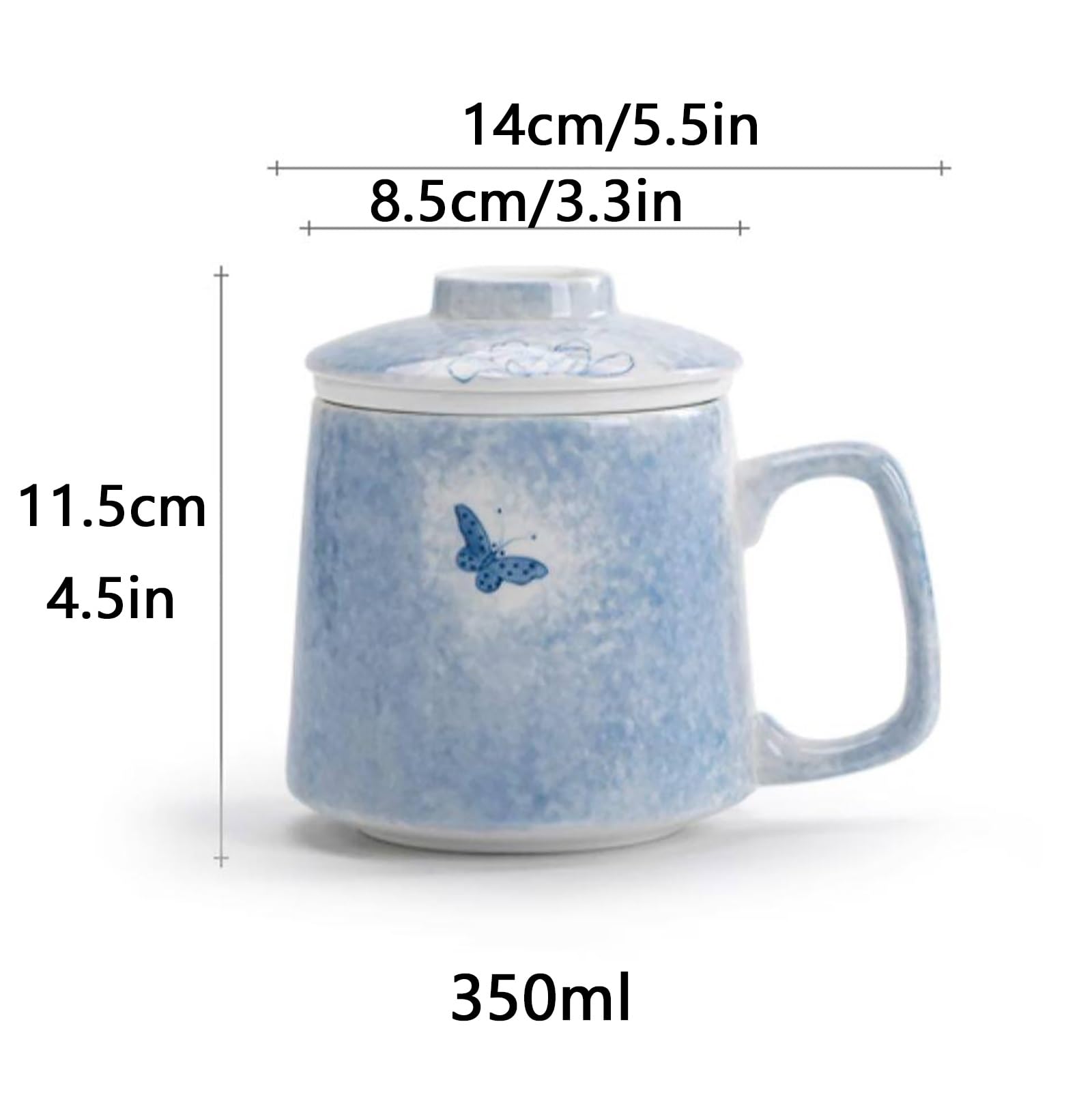 Taza Ceramica, Tazas de Te, Infusor para Té de Hojas Sueltas, Elegante y Sencillo, Apto para Lavavajillas, Ideal para El Hogar y La Oficina