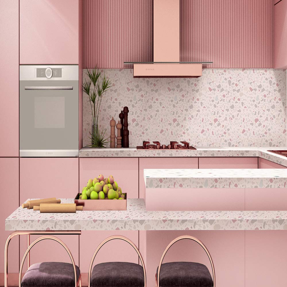 Dark Terrazzo | Zelfklevende folie |Terrazzo | PM004