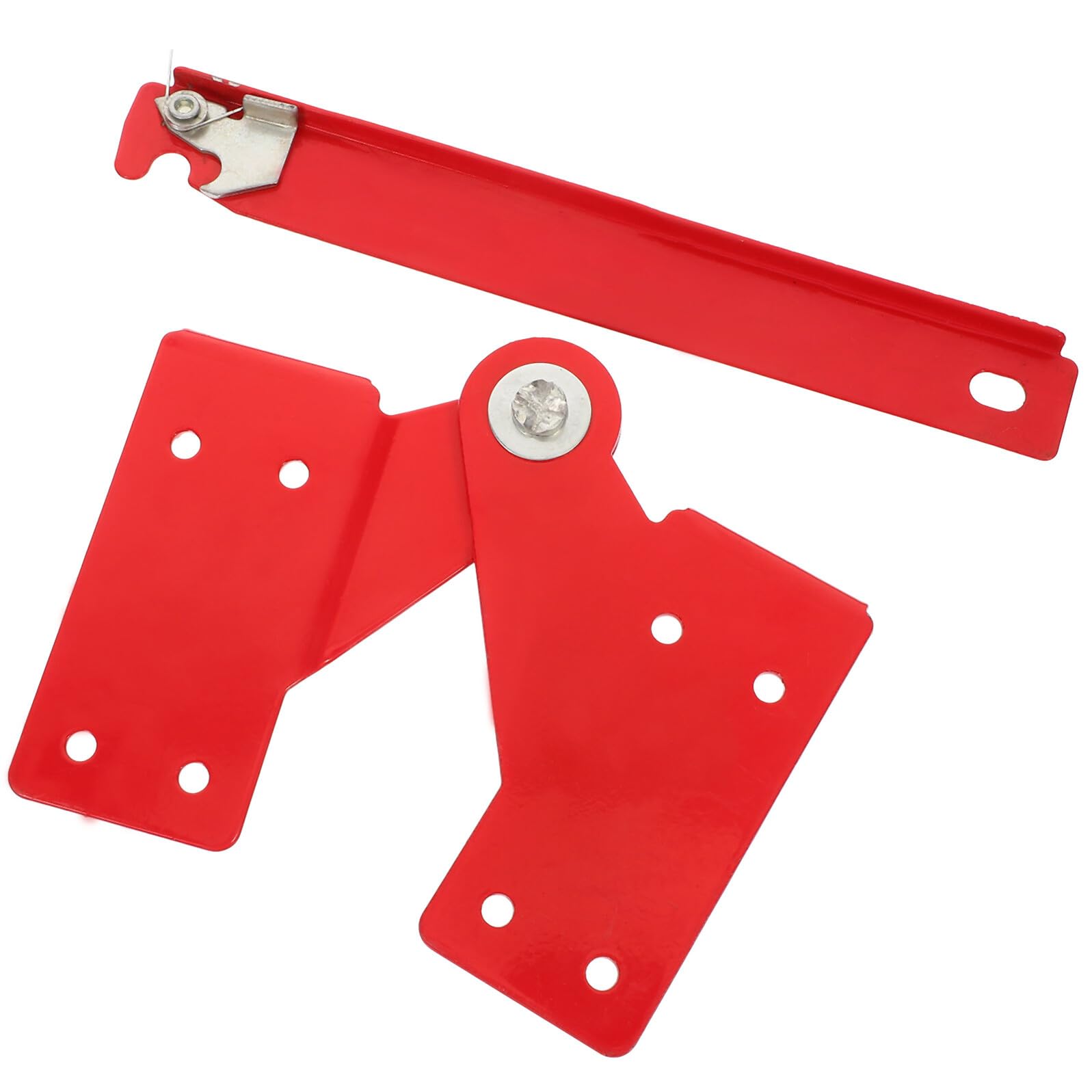 Kit de Bisagra para Escaleras Plegables de Ático Unión de Aluminio Reforzado Codo Incluye Tornillos y Varillas Bisagra Roja Gr para Escaleras Pequeñas y s