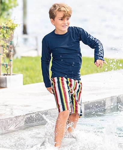 Miniatura 5 de RUGGEDBUTTS Camiseta de natación de manga larga para bebéniños pequeños con protección UPF 50+