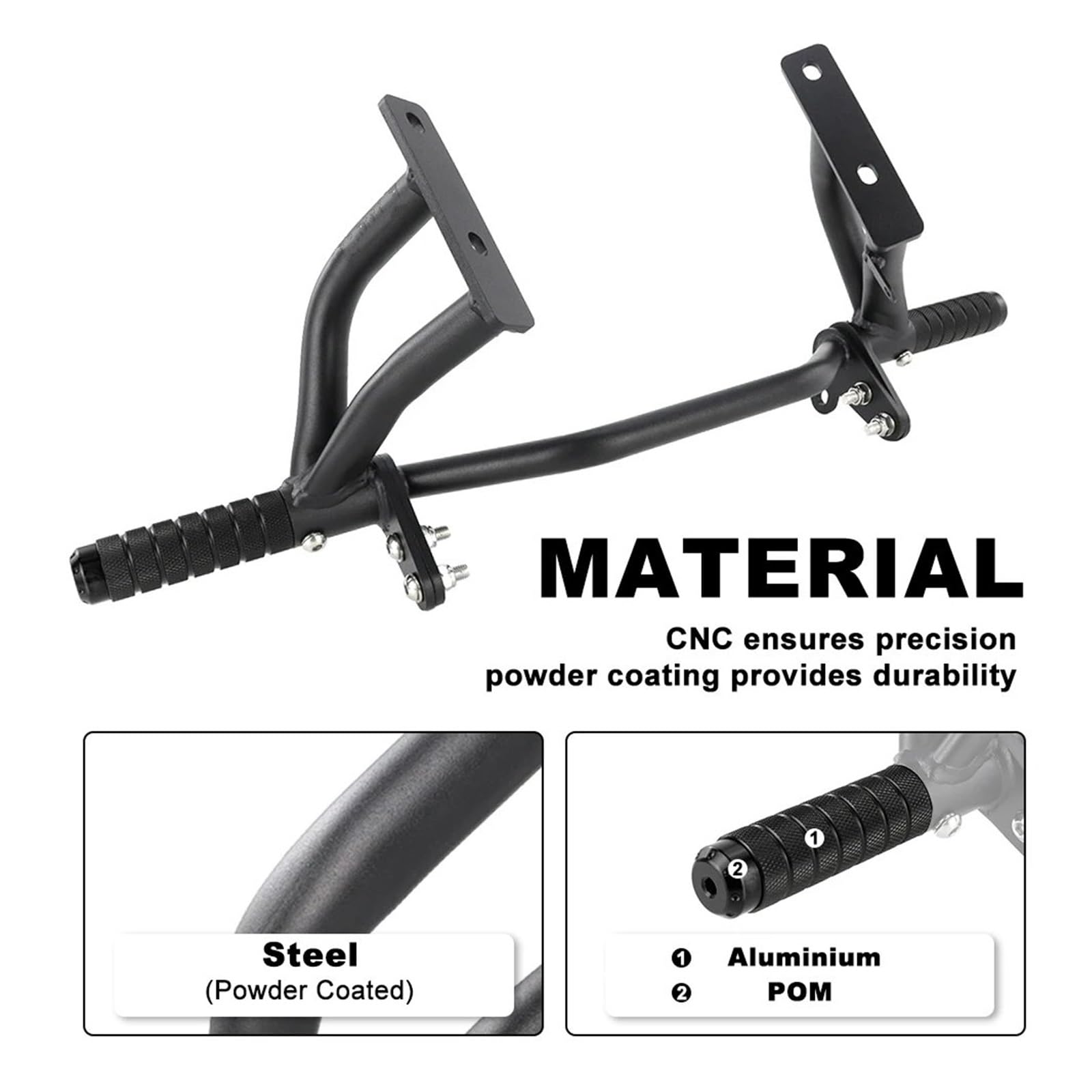 Barra Paraurti Paramotore Per Kawasaki Per Ninja 400 Per Z400 Moto Poggiapiedi Posteriore Subcage Passeggero Peg Guard Passo Piastra Protezione Acrobazia
