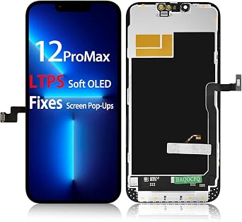 Fixable pop-up Warning Soft LTPO OLED Screen Repl. for iPhone 12 Pro Max