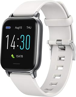 QESTO ASD Smart Watch IP68 Waterproof Fitness Tracker Temperature Heart Rate Blood Pressure Sleep Monitoring Adult Sports Smartwatch(D)
