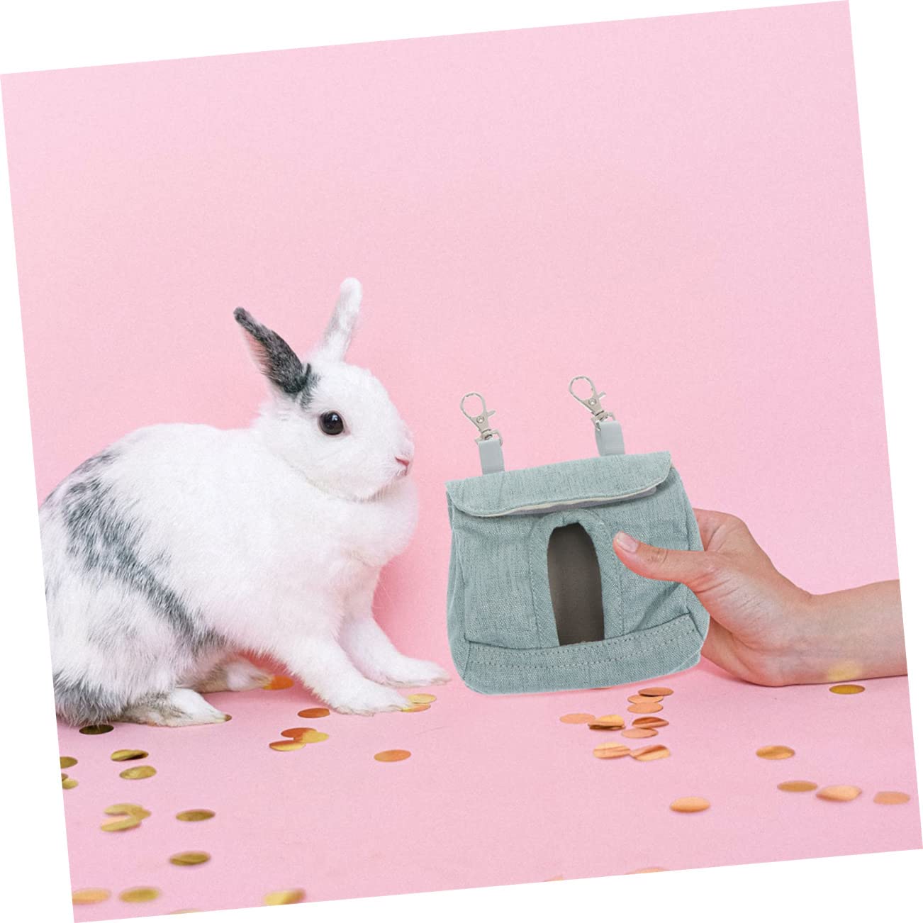 Angoily 10piezas Bolsa De Almacenamiento para Heno De Cobayas y Conejos Bolsa Colgante para Alimentación De Mascotas Material De Resistente y Lavable para Chinchillas y Roedores